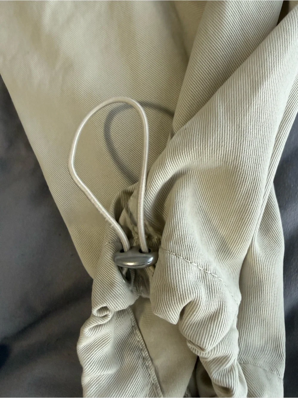 Time and Tru Women Khaki Elastic Waist Pants - Khaki - Picture 7 of 8